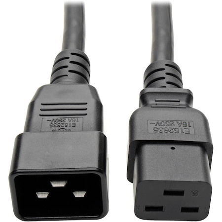 Tripp Lite by Eaton Power Extension Cord C19 to C20 - Heavy-Duty 20A 250V 12 AWG 6 ft. (1.83 m) Black