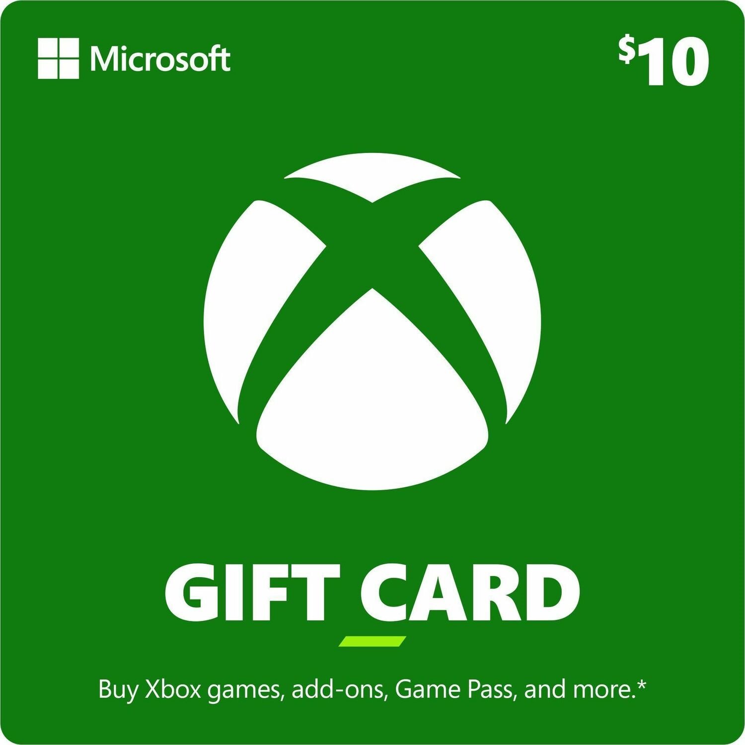Microsoft $10.00 Xbox Digital Gift Card