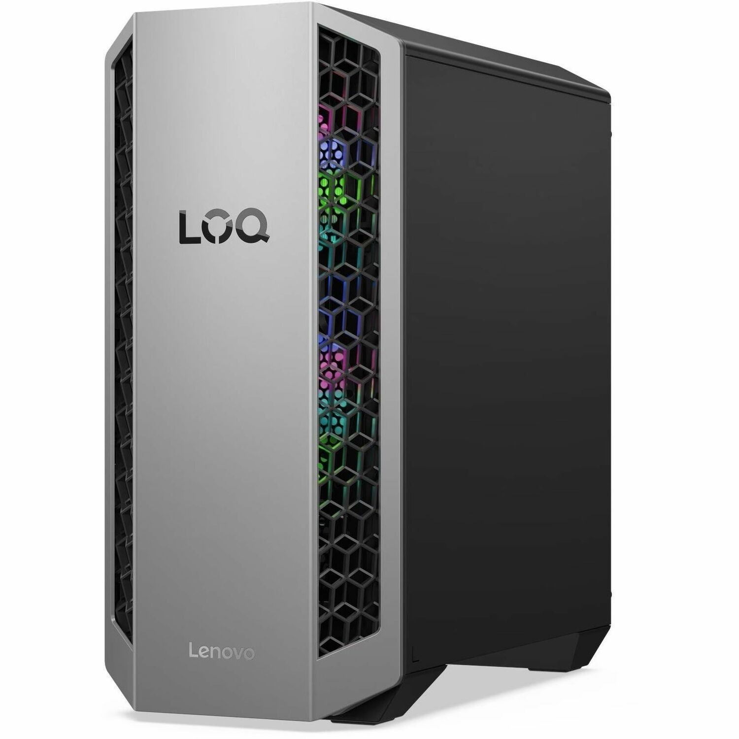 Lenovo LOQ 26ADR10 91DE0003US Gaming Desktop Computer - AMD Ryzen 7 Ryzen 8000 Series 8745HX - 16 GB - 1 TB PCI Express NVMe 4.0 x4 SSD - Tower - Luna Gray, Eclipse Black