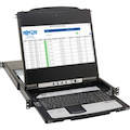 Eaton Tripp Lite Series NetDirector 16-Port DisplayPort KVM Switch Console with 17 in. LCD, IP Remote Access, Dual Rail, 1U Rack-Mount, TAA