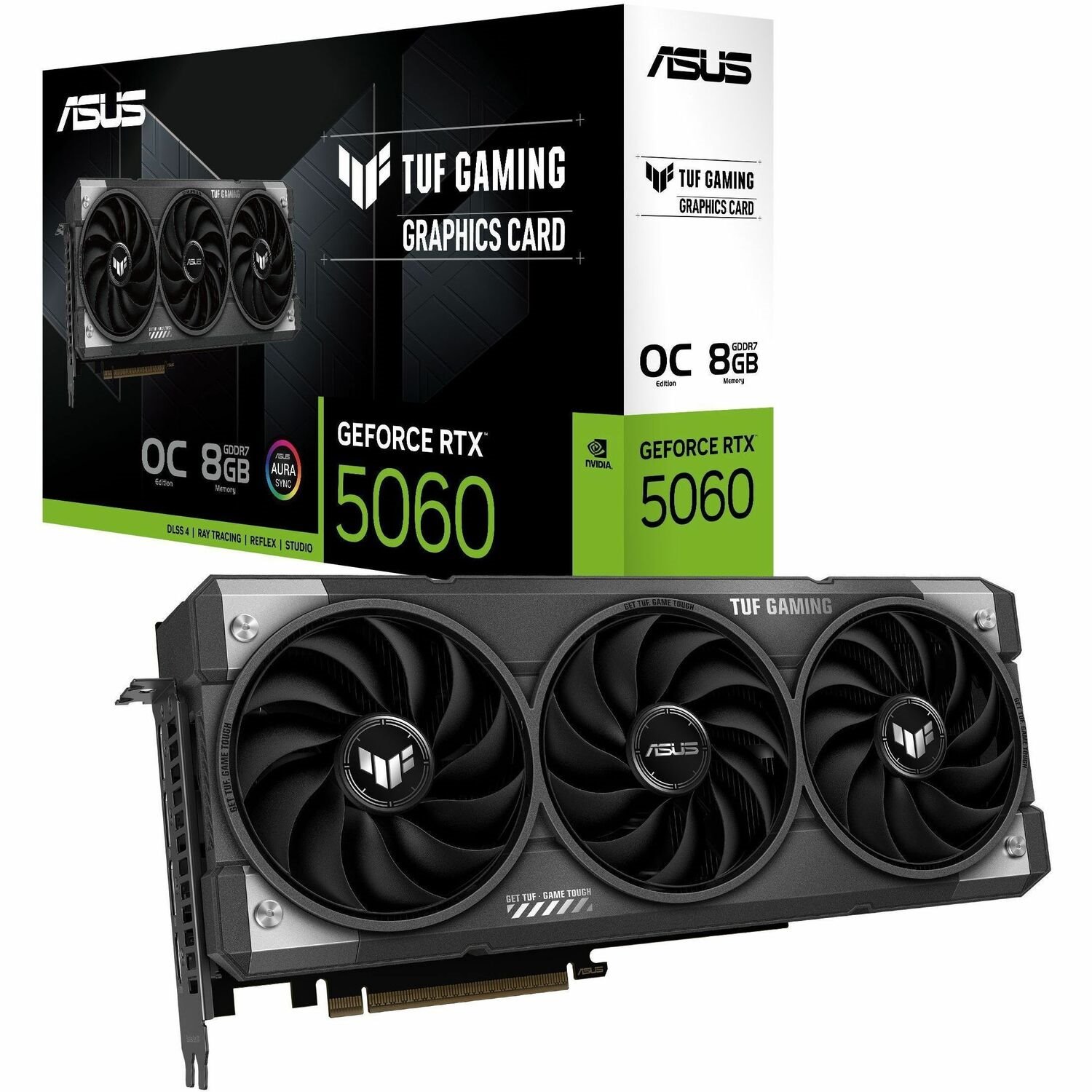 Asus Tuf Gaming GeForce RTX 5060 Oc 8GB - Oc Edition - Graphics Card - GeForce RTX 5060 - 8 GB GDDR7 - Pci Express 5.0 - 3 X DisplayPort, Hdmi