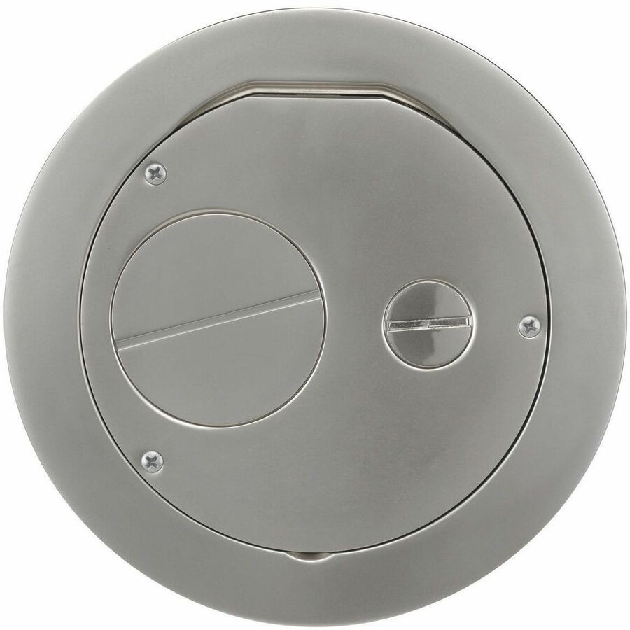 Hubbell Premise Wiring Furniture Feed 6" Series, Furniture Feed Cover, Satin Nickel Plated