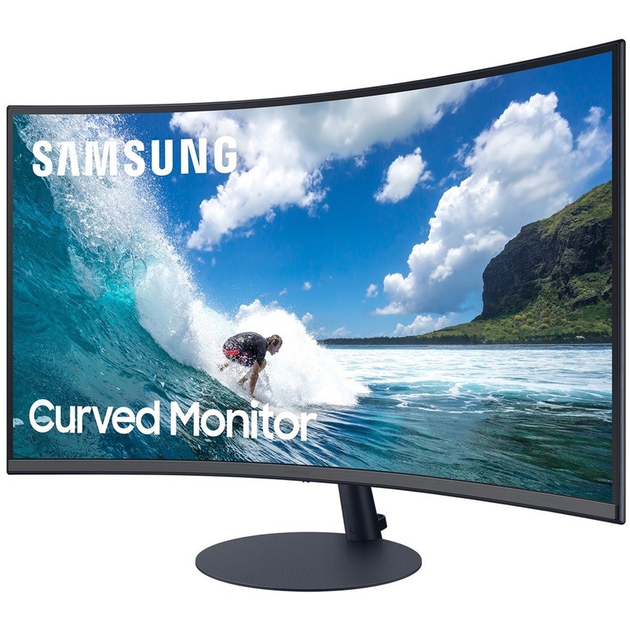 Samsung C27T550FDN 27" Class Full HD Curved Screen Gaming LCD Monitor - 16:9 - Dark Blue Gray