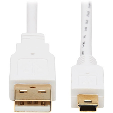 Tripp Lite by Eaton Safe-IT USB 2.0 A to USB Mini-B Antibacterial Cable (M/M) White 6 ft. (1.83 m)