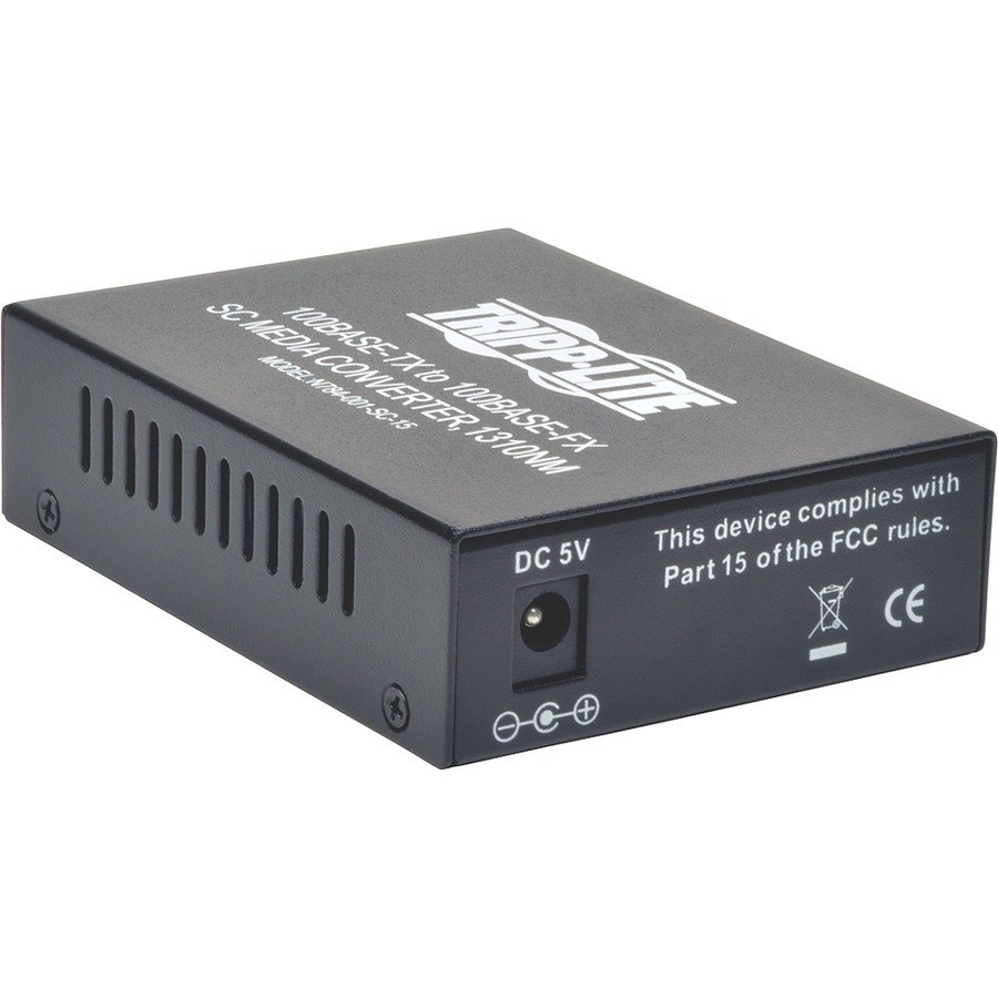 Eaton Tripp Lite Series 10/100 SC Singlemode Fiber to Ethernet Media Converter, 15km, 1310nm