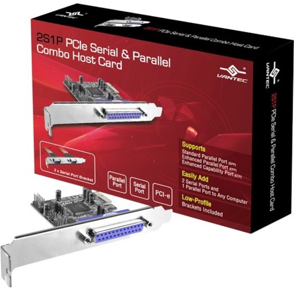 Vantec 2S1P PCIe Serial & Parallel Combo Host Card