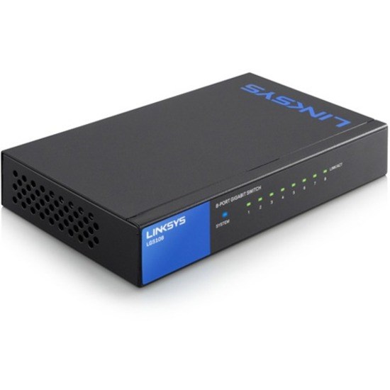 Linksys LGS108 8 Ports Ethernet Switch - 10/100/1000Base-T