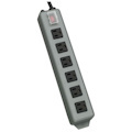 Eaton Tripp Lite Series Industrial Power Strip, 6 Right-Angle Outlets, 15 ft. (4.6 m) Cord, Mounting Tabs