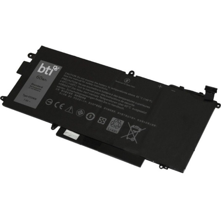 BTI K5XWW-BTI 7.6V 60WHR LI-ION BATTERY 0N18GG, 725KY, 451-BBZC, K5XWW, 4CSMP, N18GG, 6CYH6 LATITUDE 5289, LATITUDE 5289 2-IN-1, LATITUDE 7389, LATITUDE 7390 2-IN-1