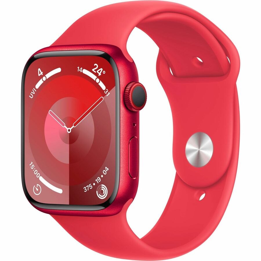 Apple Watch Series 9 Smart Watch - 41 mm Case Height - 35 mm Case Width - Red Case Color - Red Band Color - Glass Body Material - Aluminium Case Material - Wireless LAN