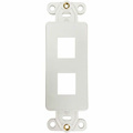 Eaton Tripp Lite Series Safe-IT 2-Port Antibacterial Wall-Mount Insert, Decora Style, Vertical, Ivory, TAA