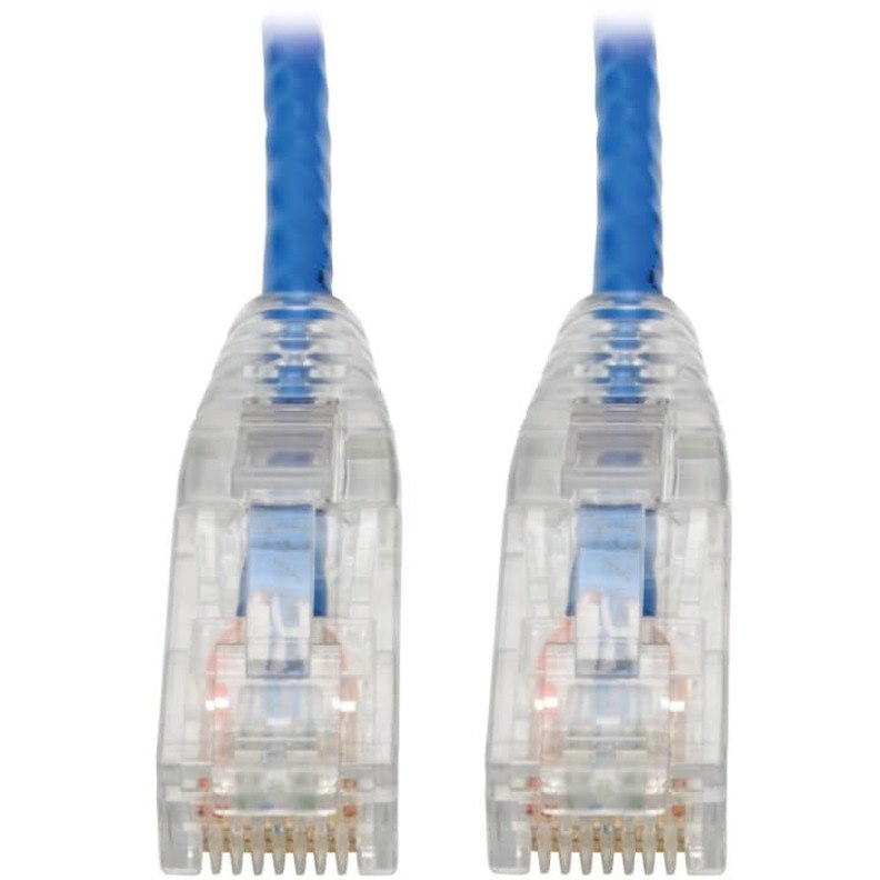 Eaton Tripp Lite Series Cat6 Gigabit Snagless Slim UTP Ethernet Cable (RJ45 M/M), PoE, Blue, 7 ft. (2.13 m)