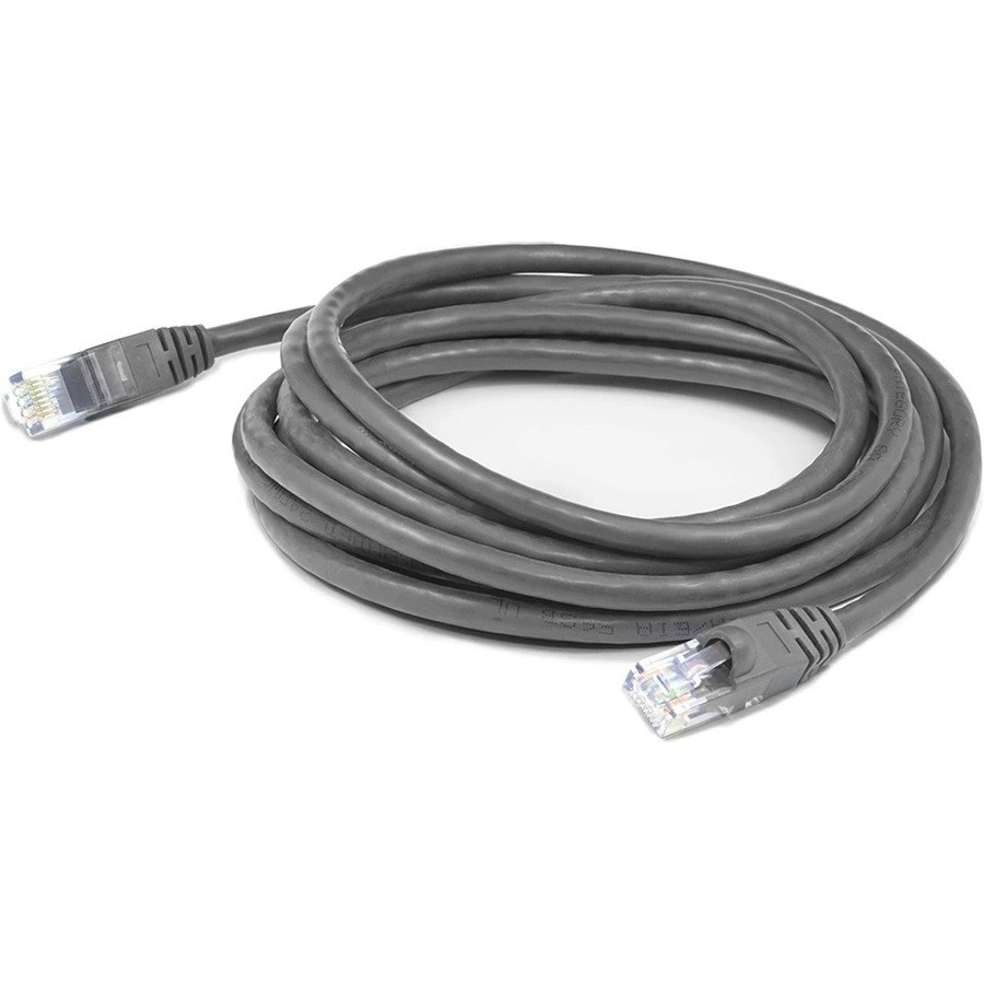 AddOn 10ft Gray CAT 6 PVC Ethernet Cable Snagless Bubble Boot RJ-45 M/M