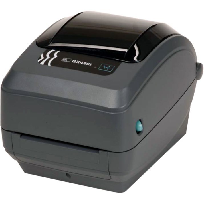Zebra GX420t Desktop Direct Thermal/Thermal Transfer Printer - Monochrome - Label Print - USB - Serial - Parallel - EU, UK