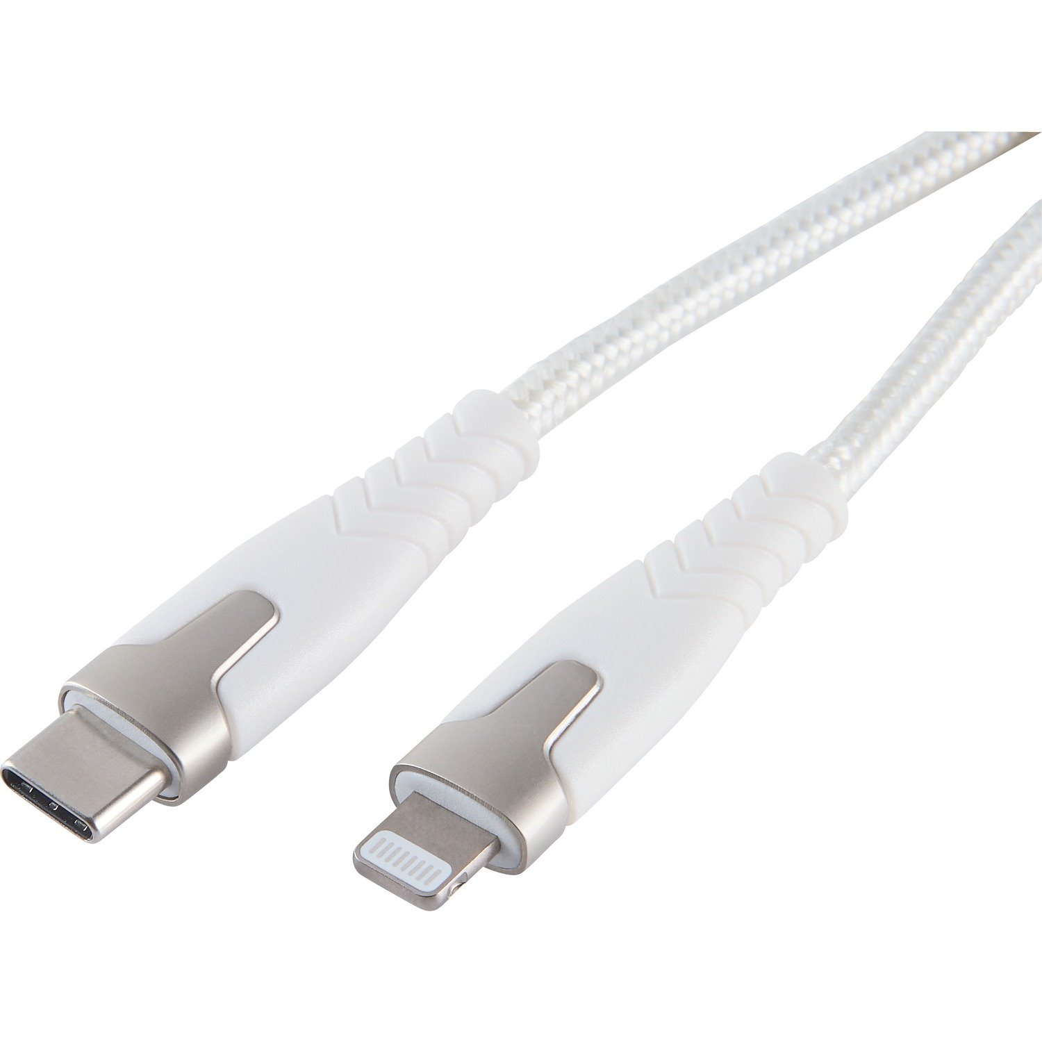 XtremeMac Apple Lightning to USB Type-C Cable - 79 in. Braided White