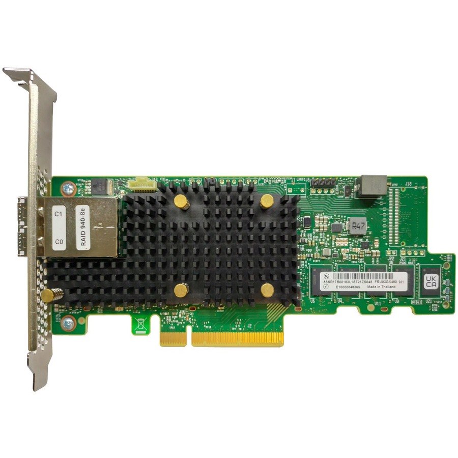 Lenovo 940-8e SAS Controller - 12Gb/s SAS - PCI Express 4.0 x8 - 4 GB Flash Backed Cache - Plug-in Card