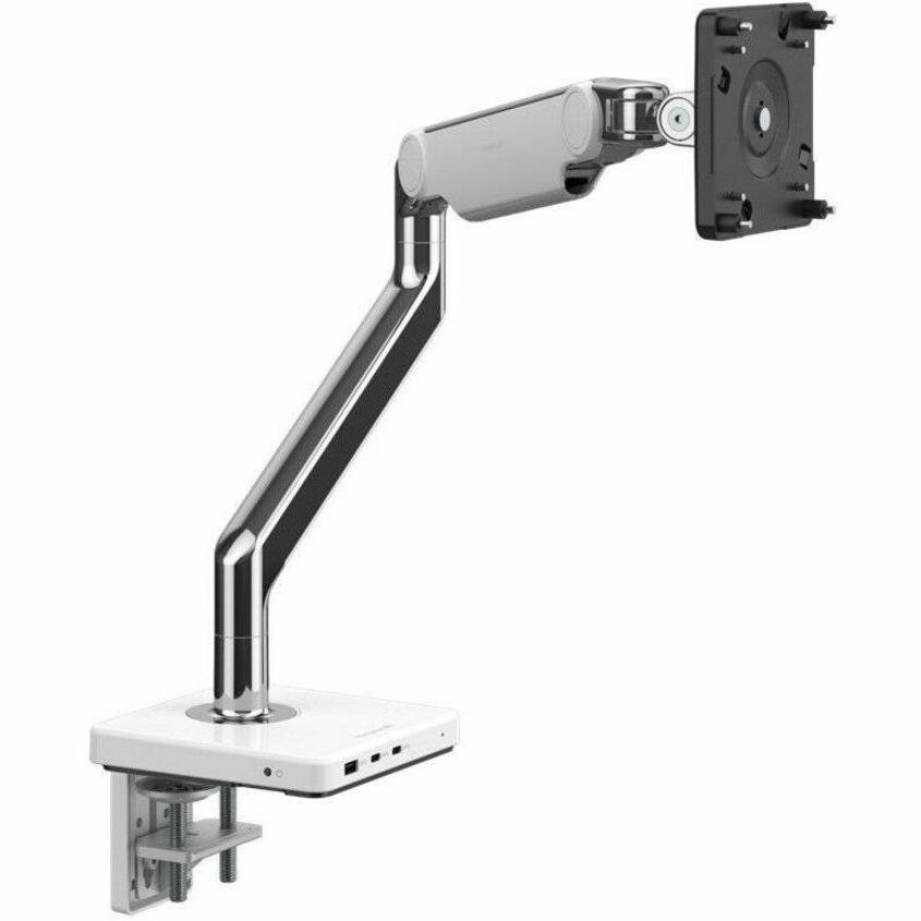 Humanscale M21M32CWBTBNA Desk Mount for Monitor - Polished Aluminum, White, Black