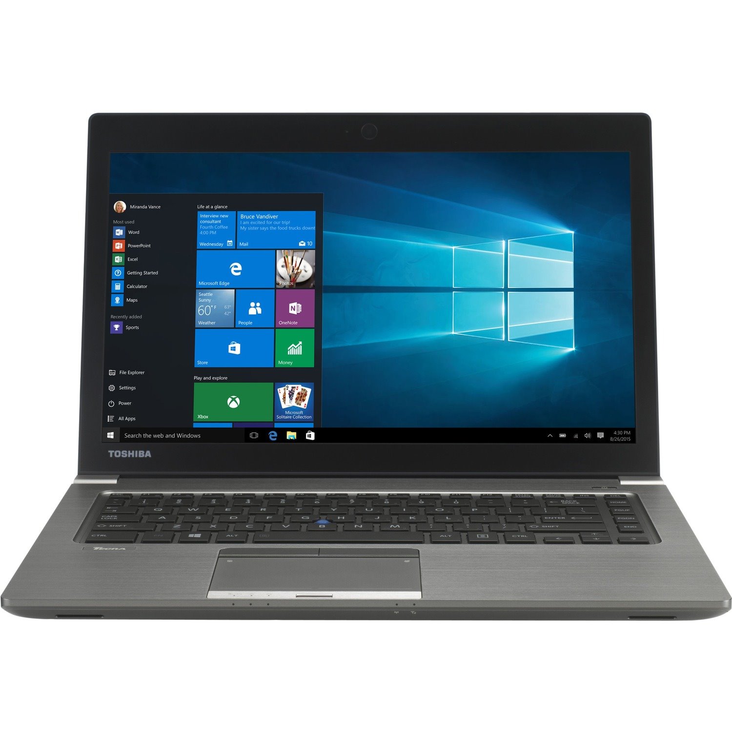 Toshiba Tecra Z40-C 14" Ultrabook - Intel Core i5 6th Gen i5-6300U - 8 GB - 500 GB HDD - Cosmo Silver with Hairline