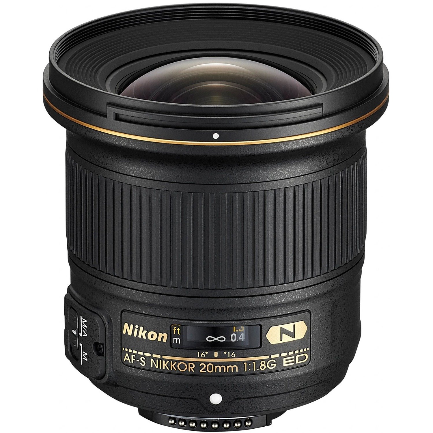 Nikon Nikkor - 20 mm - f/16 - f/1.8 - Ultra Wide Angle Fixed Lens for Nikon F-bayonet