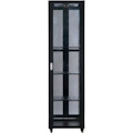 Serveredge 45U Floor Standing Rack Cabinet for Server, A/V Equipment - Black
