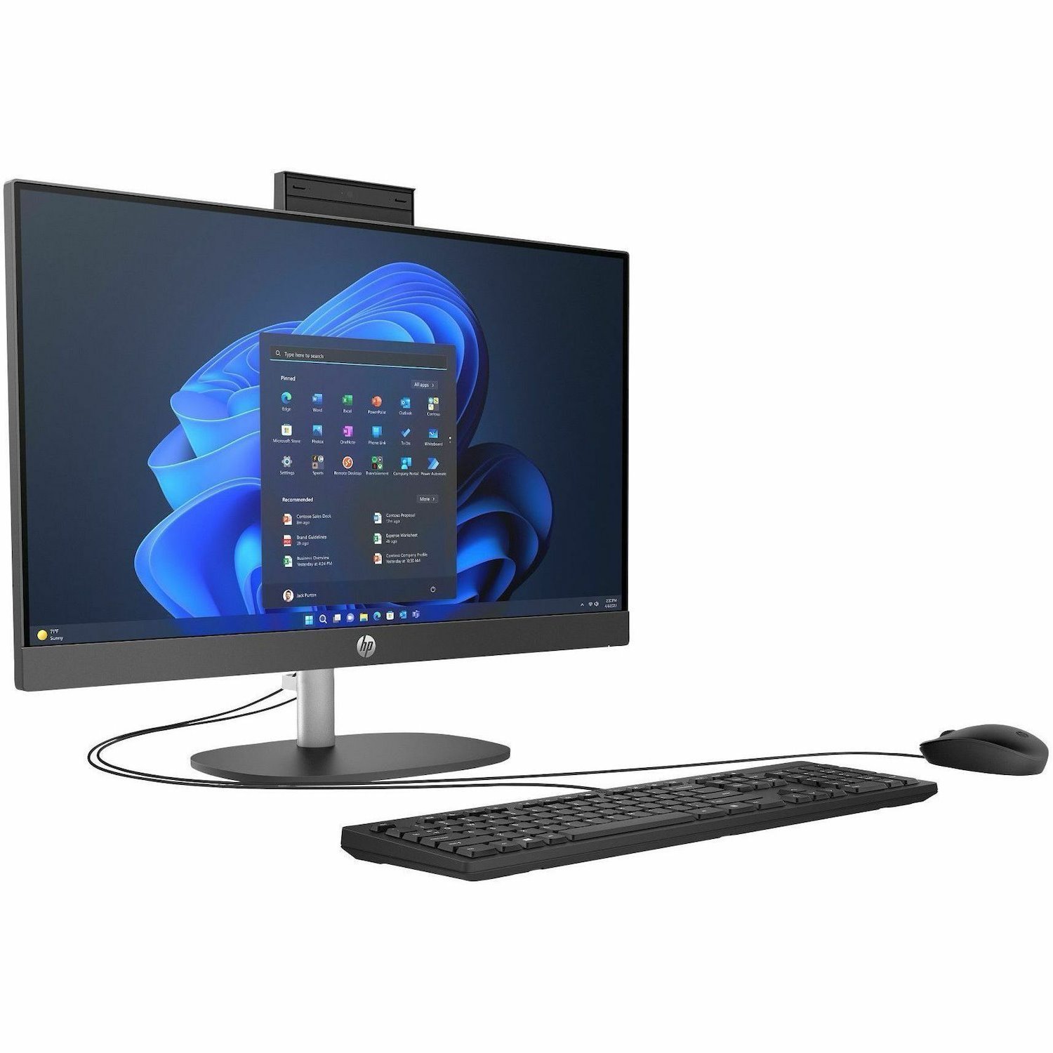 HP ProOne 245 G10 All-in-One Computer - AMD Ryzen 7 7730U - 16 GB - 512 GB SSD - 23.8" Full HD - Desktop - Iron Grey