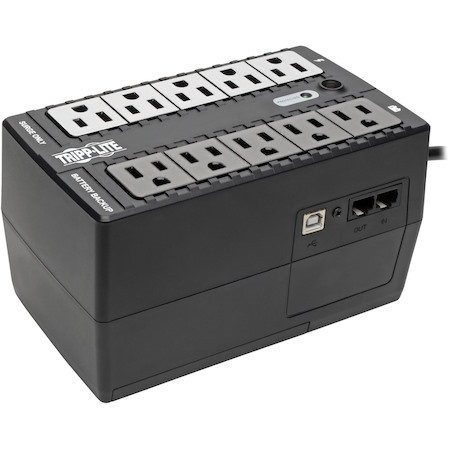 Eaton Tripp Lite Series 550VA 300W Standby UPS - 10 NEMA 5-15R Outlets, 120V, 50/60 Hz, USB, 5-15P Plug, Desktop/Wall Mount