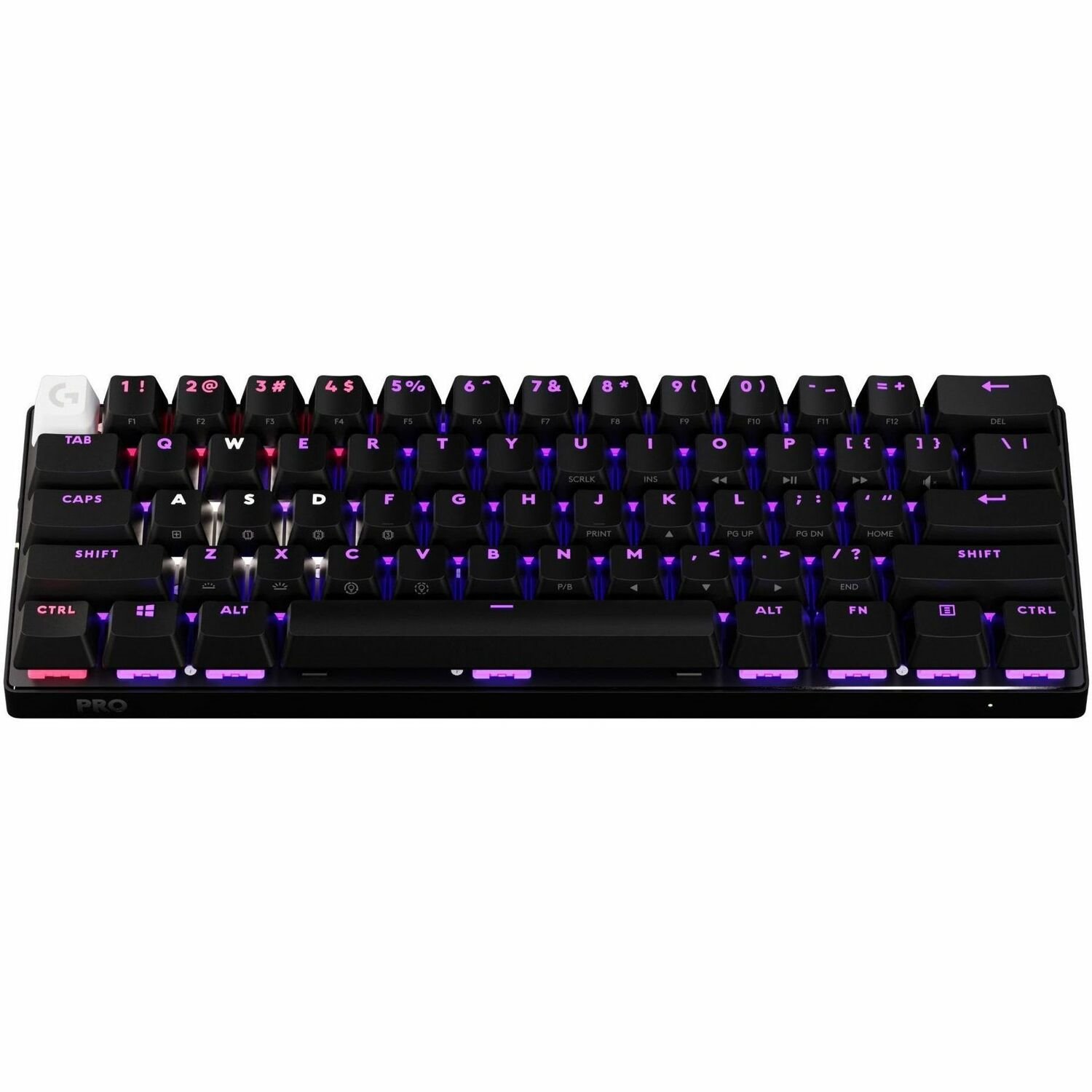 Logitech G PRO X 60 LIGHTSPEED Wireless Gaming Keyboard, Ultra Compact TKL 60% Mechanical Keyboard for Windows PC, LIGHTSYNC RGB, Dual-Shot PBT Keycaps, GX Optical Linear Switches, Black