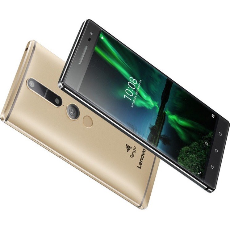Lenovo Phab 2 Pro 64 GB Smartphone - 6.4" LCD QHD 2560 x 1440 - 4 GB RAM - Android 6.0 Marshmallow - 4G - Champagne Gold