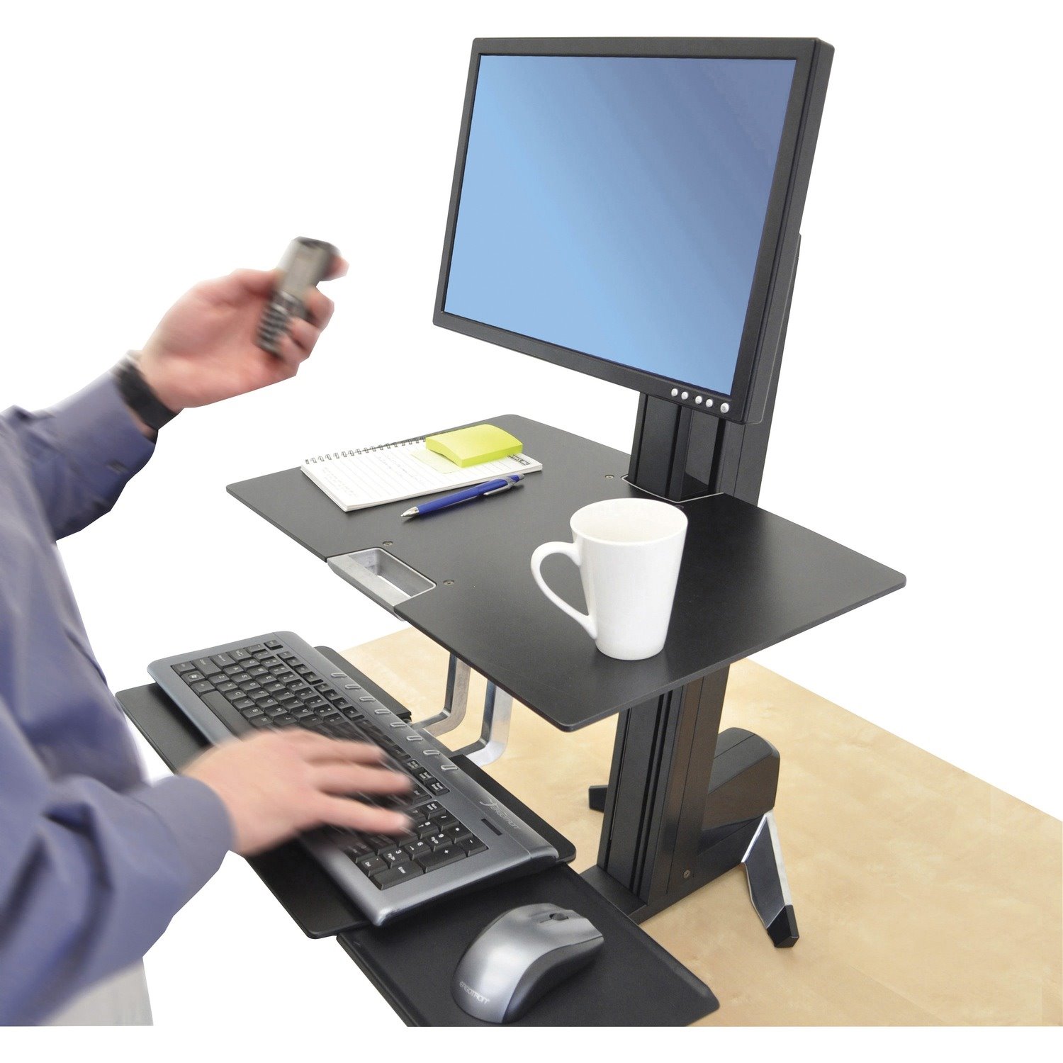 Ergotron WorkFit-S Single HD with Worksurface+