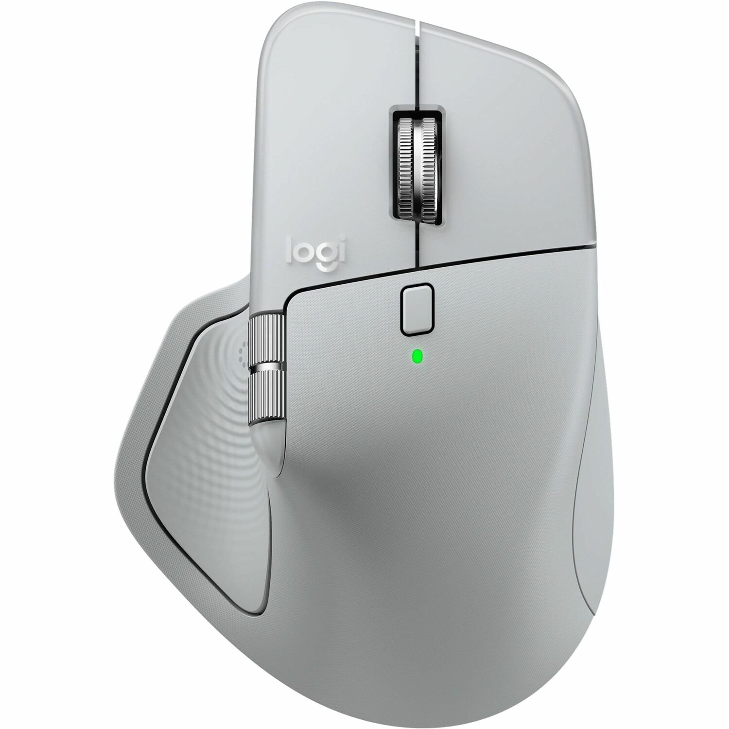 Logitech MX Master 4 Mouse - Bluetooth/Radio Frequency - USB Type C, USB Type A - Darkfield - 8 Button(s) - Pale Gray