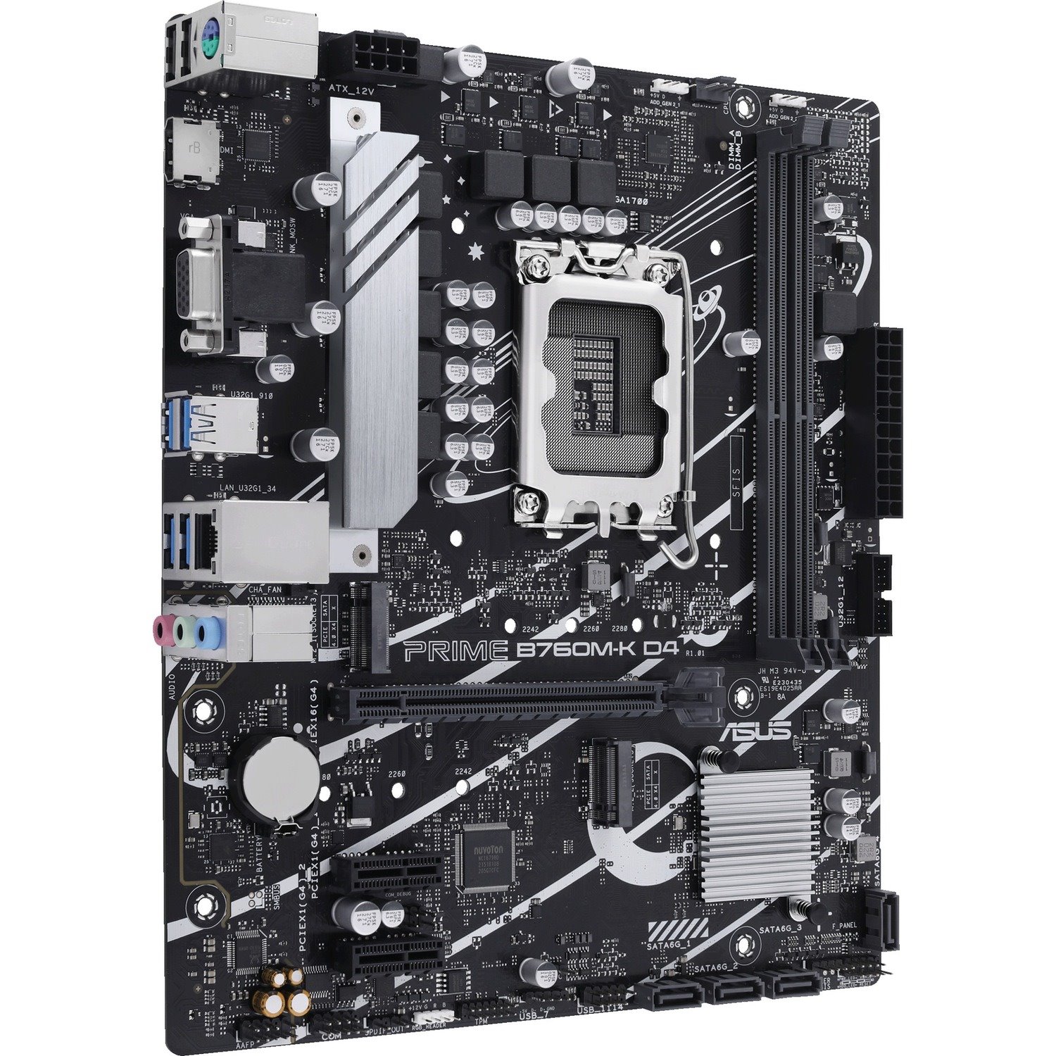 Asus Prime B760M-K D4-CSM Desktop Motherboard - Intel B760 Chipset - Socket LGA-1700 - Micro ATX