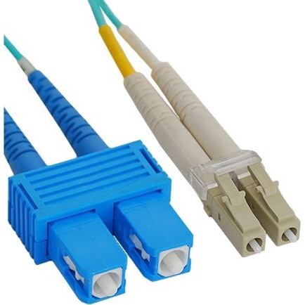 ICC 10 GHZ 50/125&micro;m Multimode Duplex LC-SC Fiber Optic Jumper, 1 PC