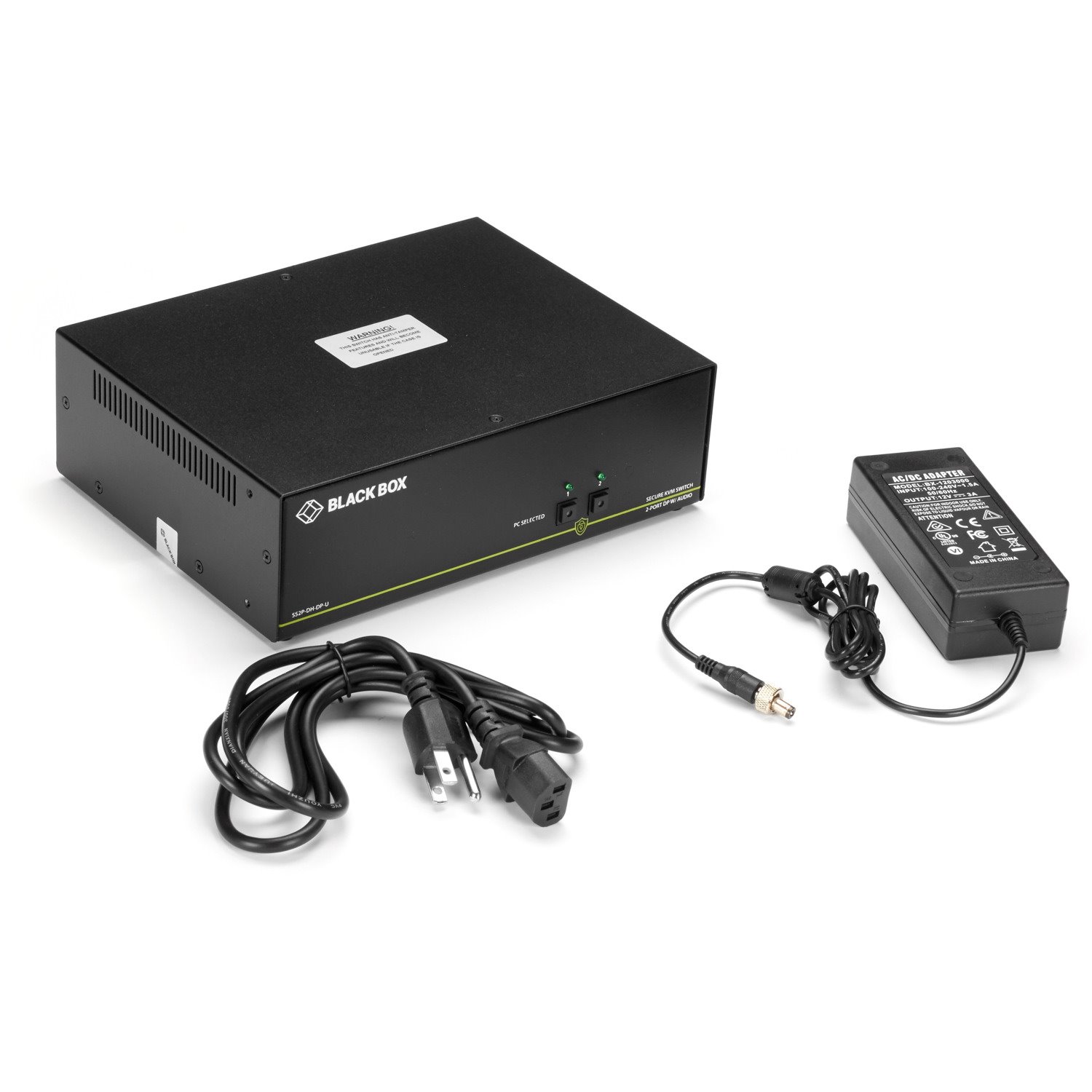 Black Box NIAP 3.0 Secure 2-Port Dual-Head DisplayPort KVM Switch