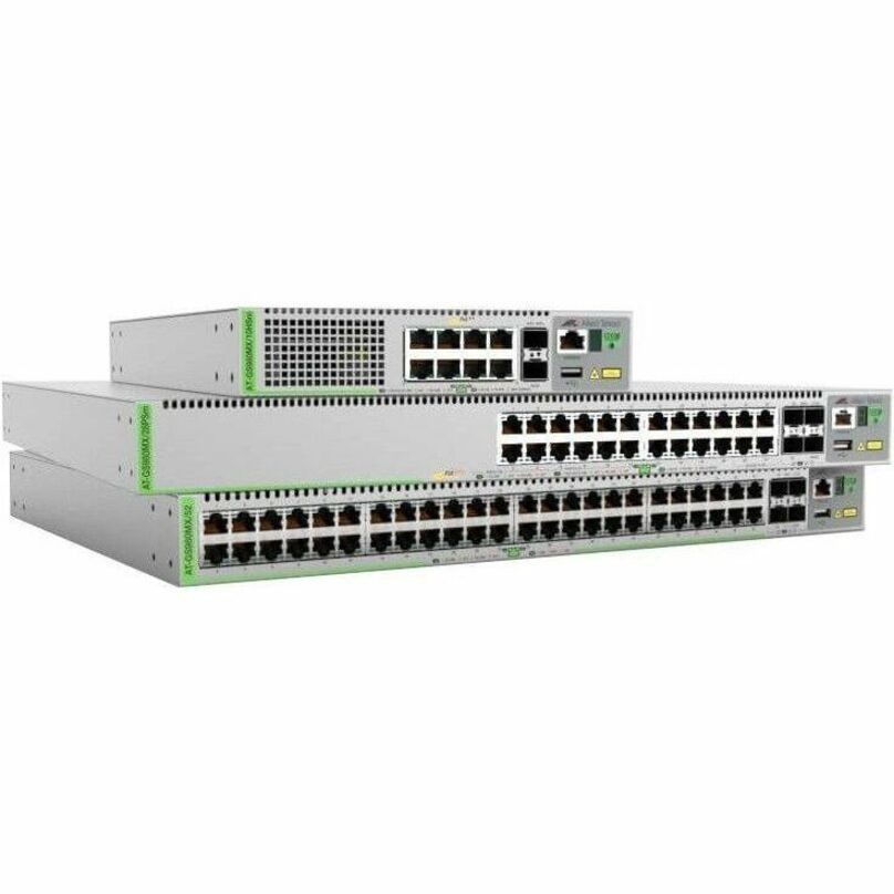 Allied Telesis CentreCOM At-Gs980mx/10Hsm - Switch - L3 Lite - Managed - 8 X 100/1000/2.5G/5G (PoE++) + 2 X 1 Gigabit / 10 Gigabit SFP+ - Rack-Mountable - PoE++ (500 W)