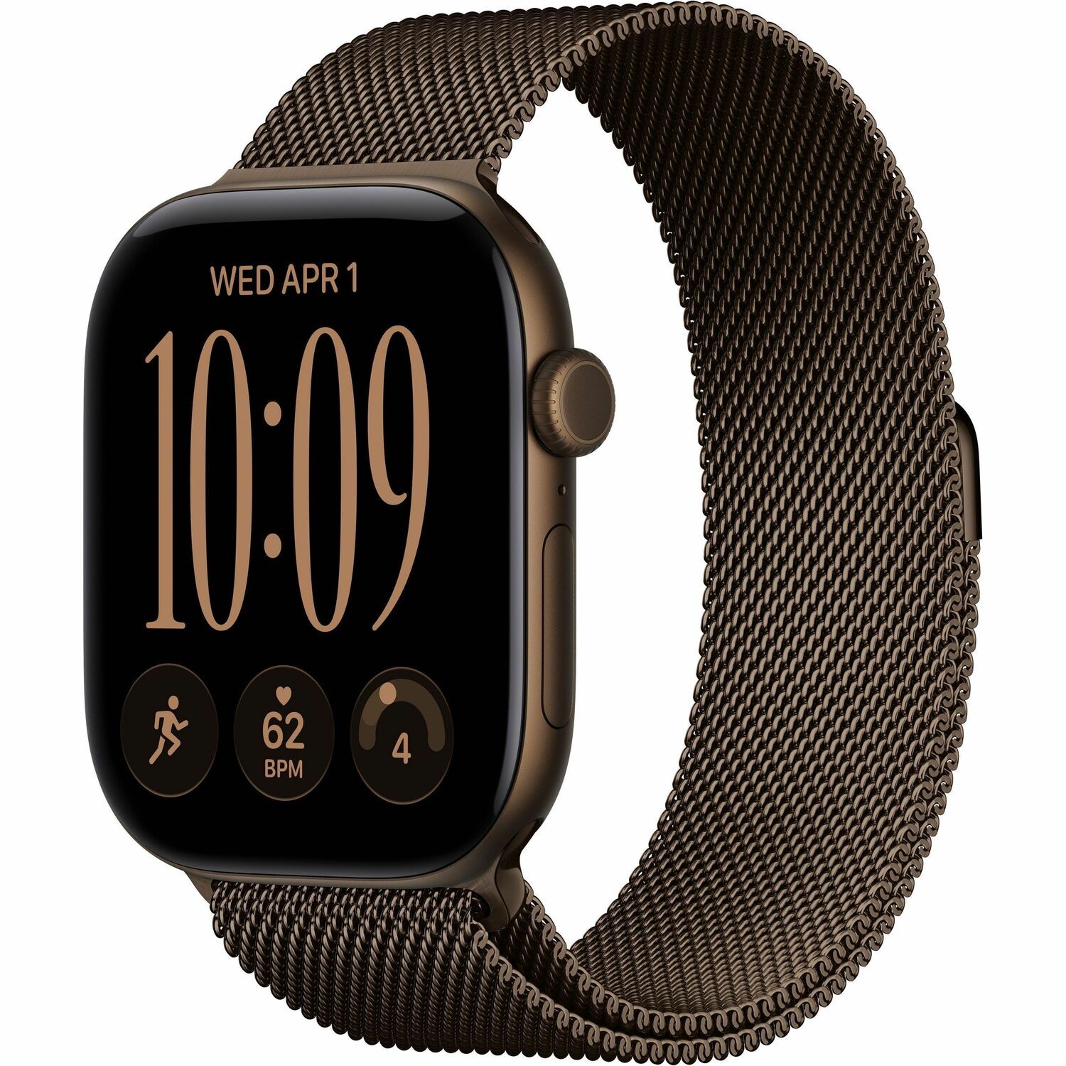 Apple Watch Series 12 Smart Watch - 46 mm Case Height - 40 mm Case Width - Dark Bronze Case Color - Dark Bronze Band Color - Aluminium Case Material - Wireless LAN