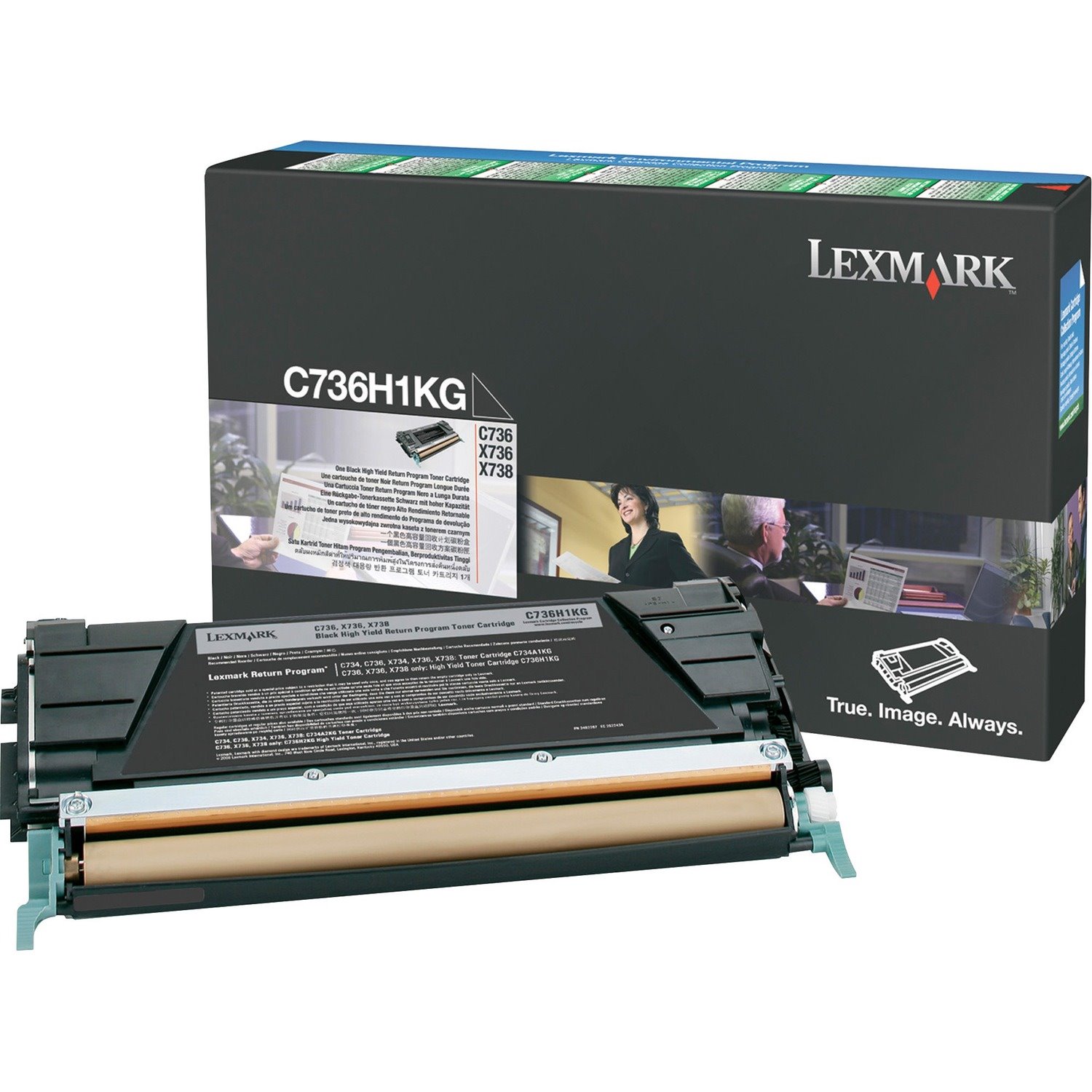 Lexmark C736H1KG Original Laser Toner Cartridge - Black Pack