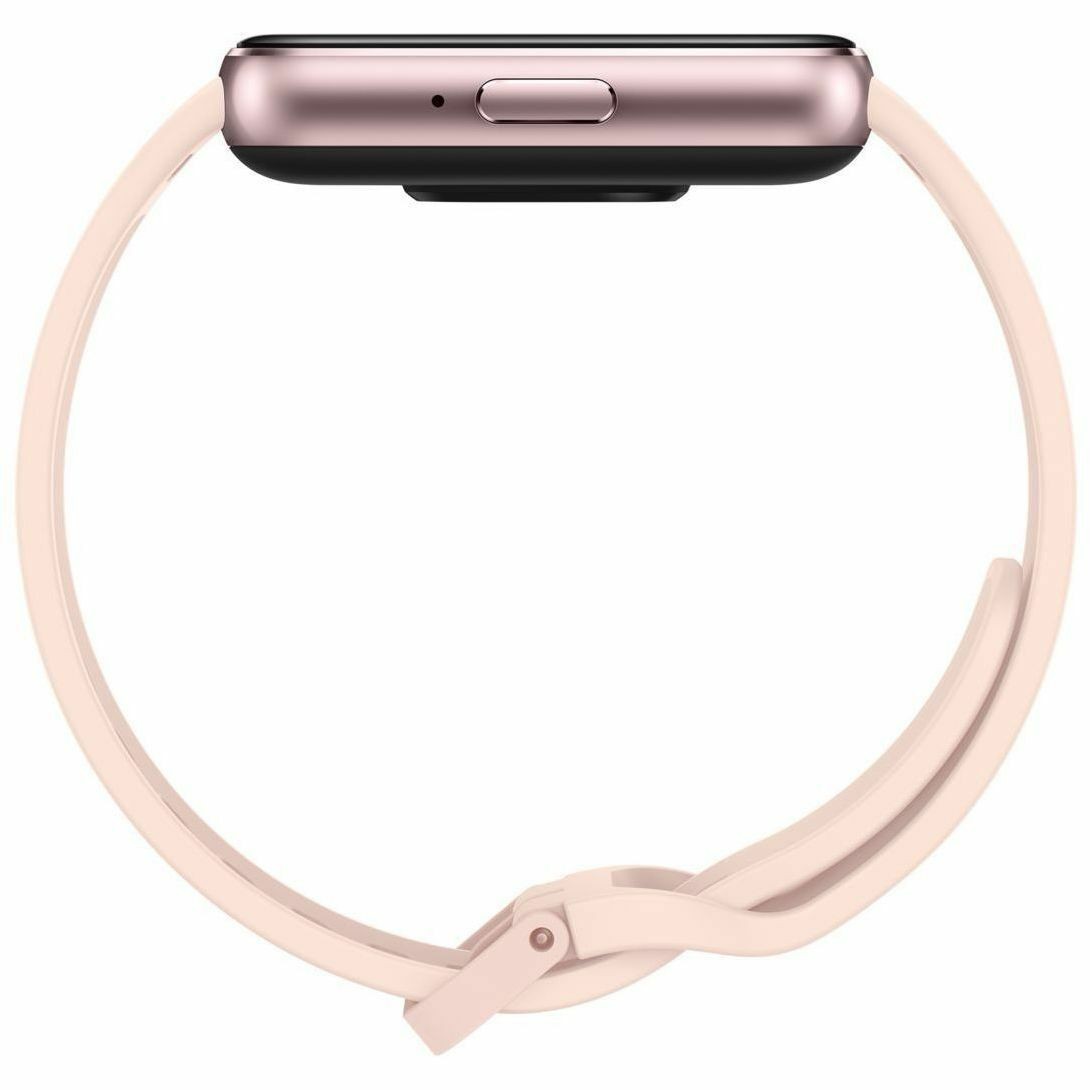 Samsung Galaxy Fit3 SM-R390 Smart Watch - Rectangular Case Shape - 40 mm Case Height - Unisex - Pink, Pink Gold Body Color - Pink Case Color - Pink Band Color - Aluminium Body Material - Aluminium Case Material - Silicon Band Material