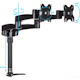 StarTech.com Dual Monitor Arm - Height Adjustable, Desk Surface or Grommet Mount for Two Displays with Cable Management