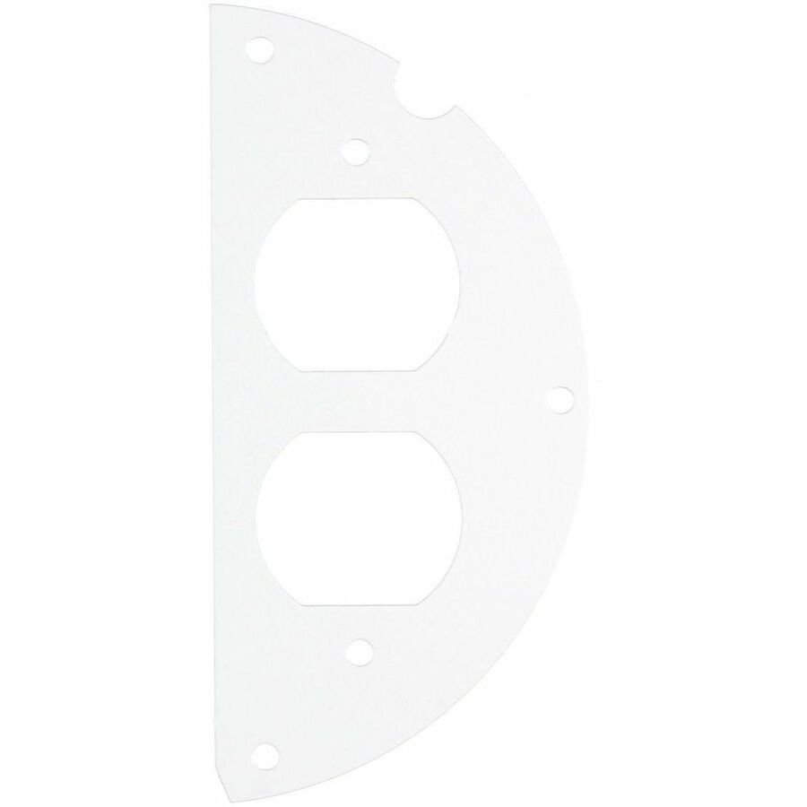 Hubbell Premise Wiring Recessed 6" Series, Sub Plate, 50% Right Side, (1) Duplex Opening
