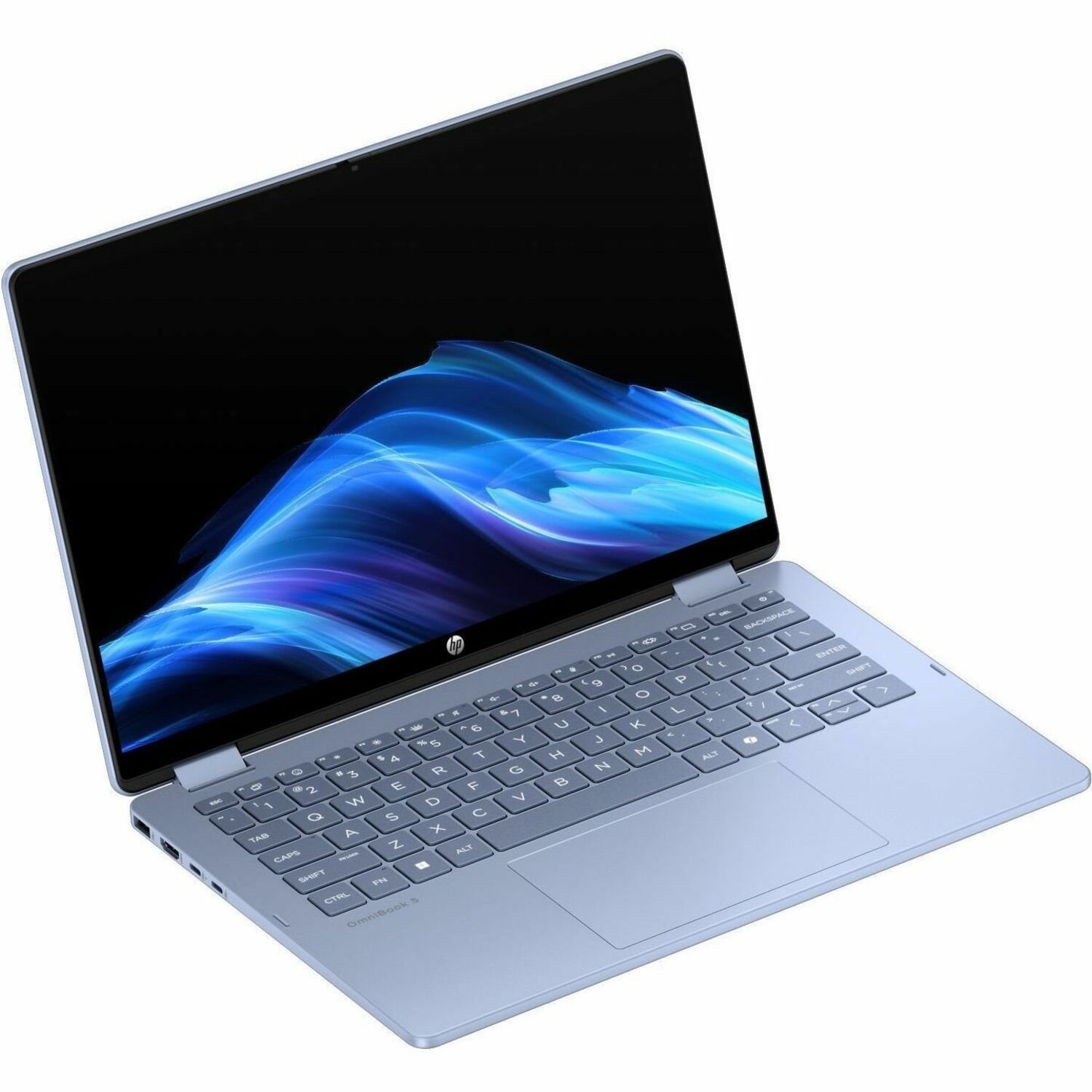 HP OmniBook 5 Flip 14-fp0000 14-fp0000ca 14" Touchscreen Convertible 2 in 1 Notebook - WUXGA - Intel Core 3 100U - 8 GB - 256 GB SSD - Sky Blue