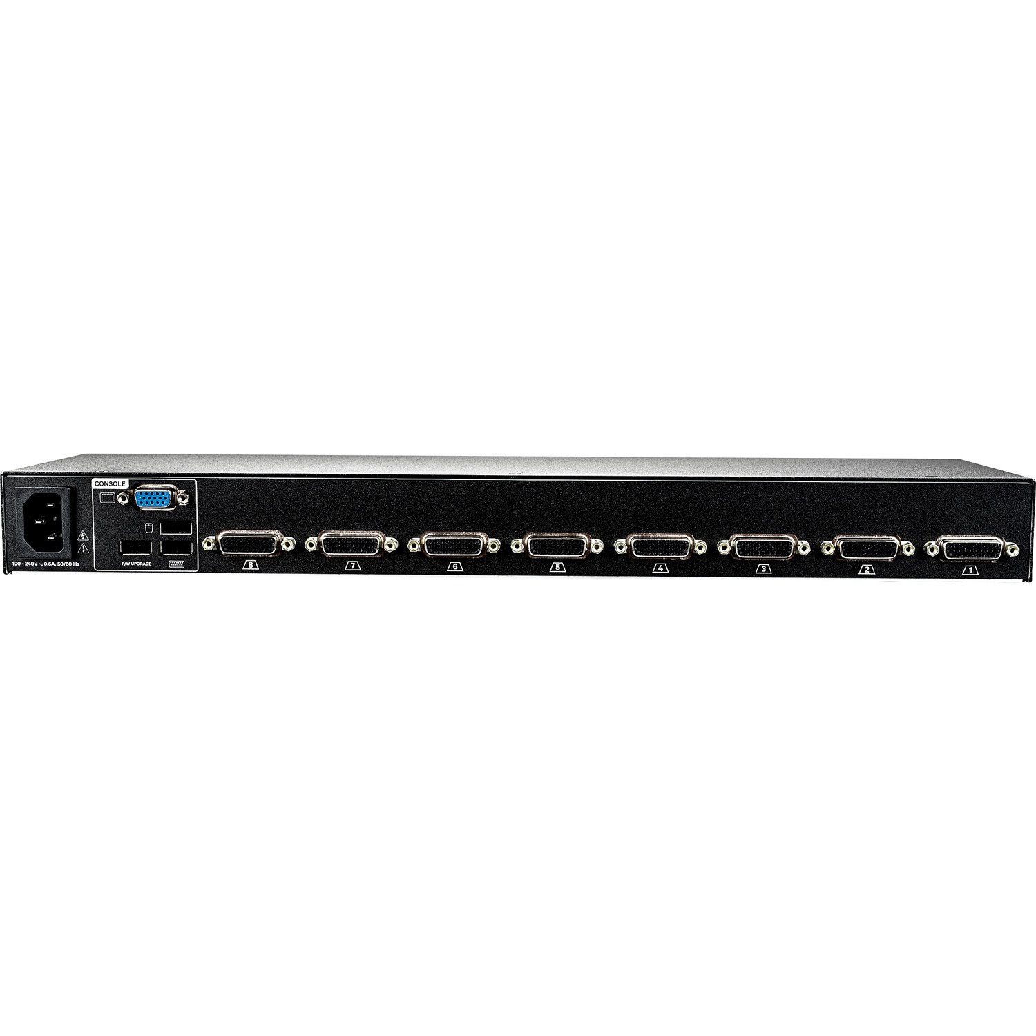 Vertiv Avocent AV108 KVM Switch | 8 port | Rackmount | Desktop | Single-User | USB | OSD | Touch Button | Hotkey | Cascade | Internal Power Supply