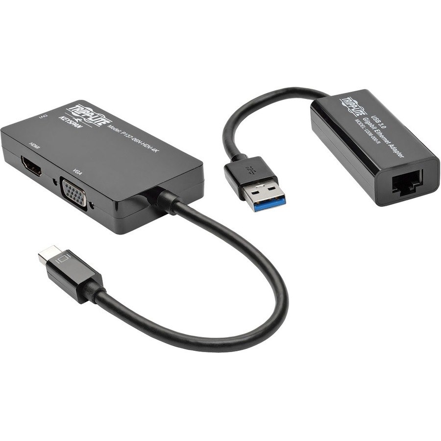 Eaton Tripp Lite Series 4K Video and Ethernet 2-in-1 Accessory Kit for Microsoft Surface and Surface Pro with RJ45, DVI, VGA and HDMI Ports