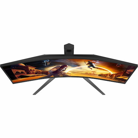 AOC CU34G4Z 34" Class UW-QHD Curved Screen Gaming LED Monitor - 21:9 - Black, Red
