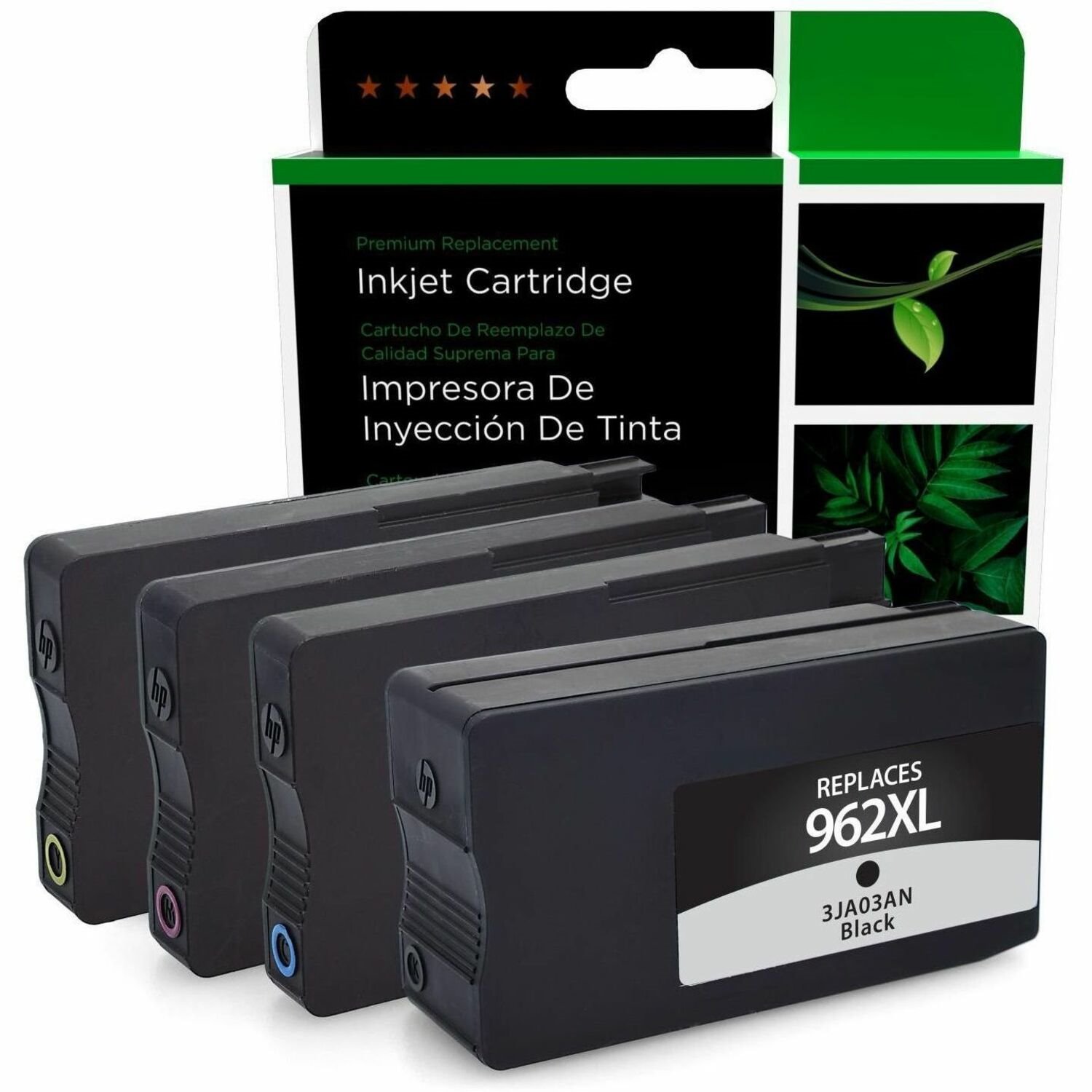 Clover Imaging Remanufactured High Yield Black, Cyan, Magenta, Yellow Ink Cartridges for HP 962XL 4-Pack