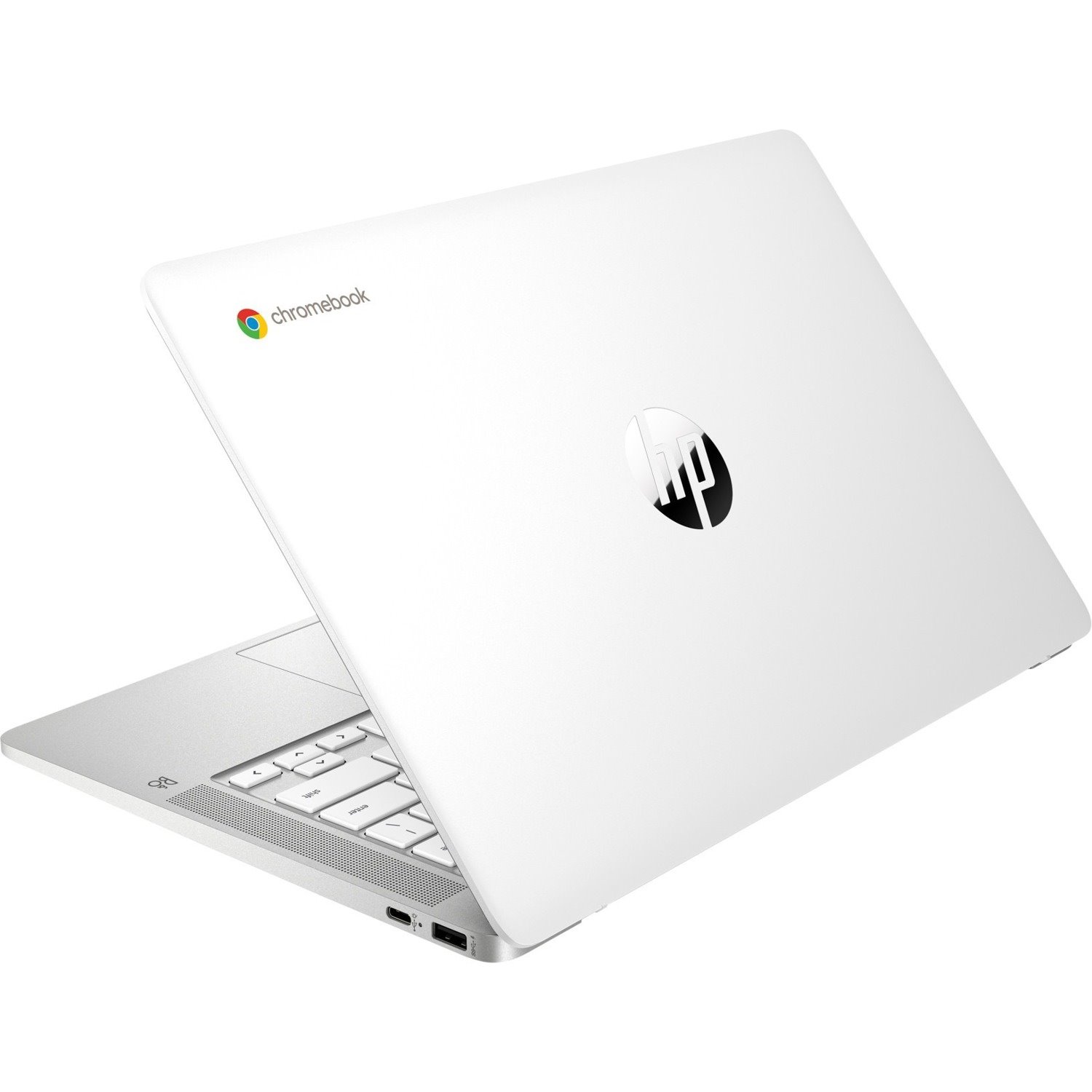 HP Chromebook 14a-na0000 14a-na0210nr 14" Chromebook - HD - Intel Celeron N4120 - 4 GB - 64 GB Flash Memory - Ceramic White, Natural Silver