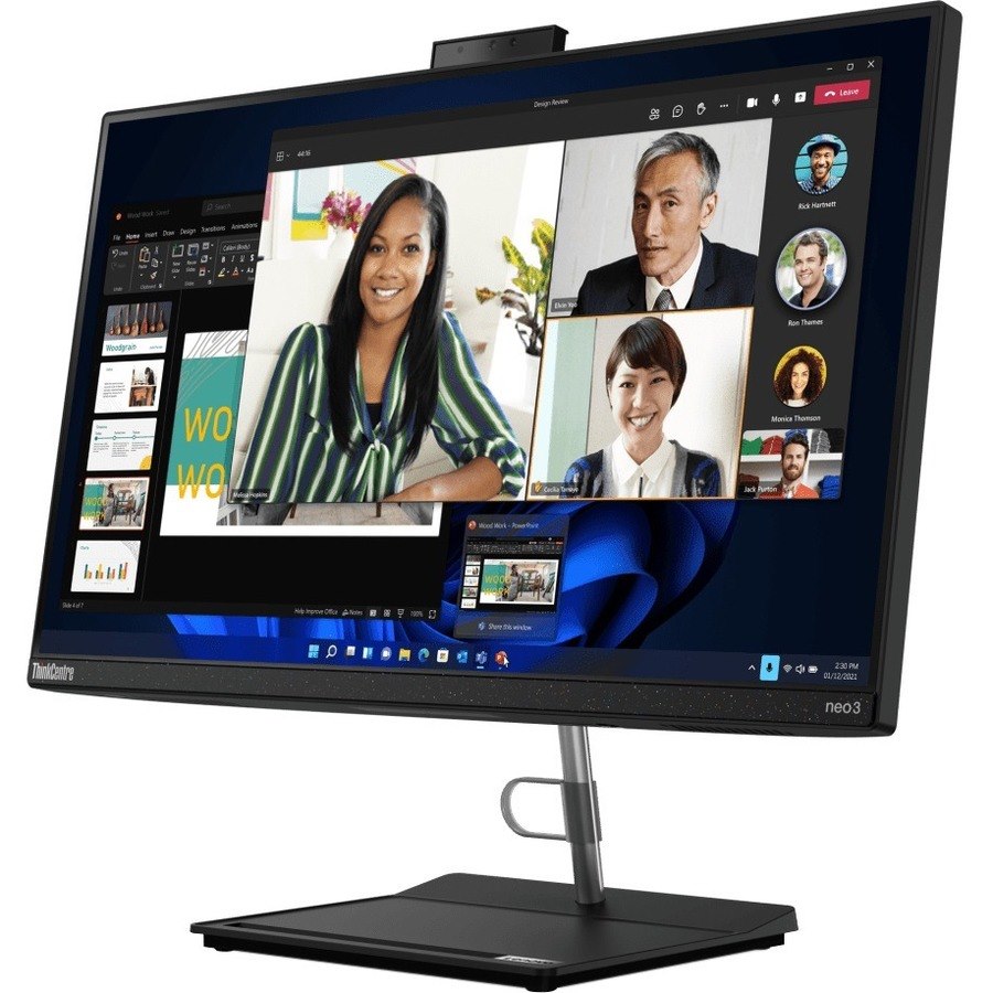 Lenovo ThinkCentre Neo 30a 12B000APUS All-in-One Computer - Intel Core i5 12th Gen i5-1240P - 16 GB - 512 GB SSD - 23.8" Full HD - Desktop - Raven Black
