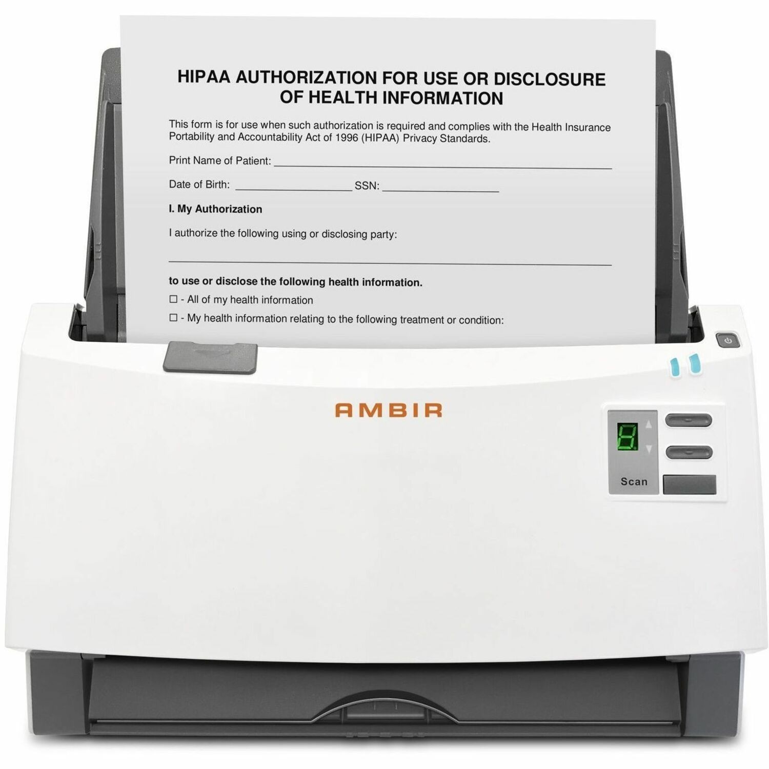 AMBIR ImageScan Pro DS360-AS ADF Scanner - 600 dpi Optical