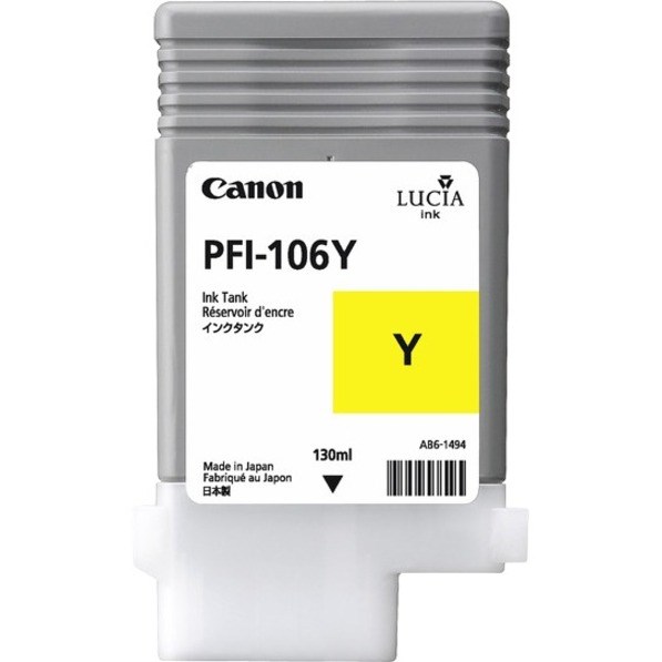 Canon PFI-106Y Original Inkjet Ink Cartridge - Yellow Pack