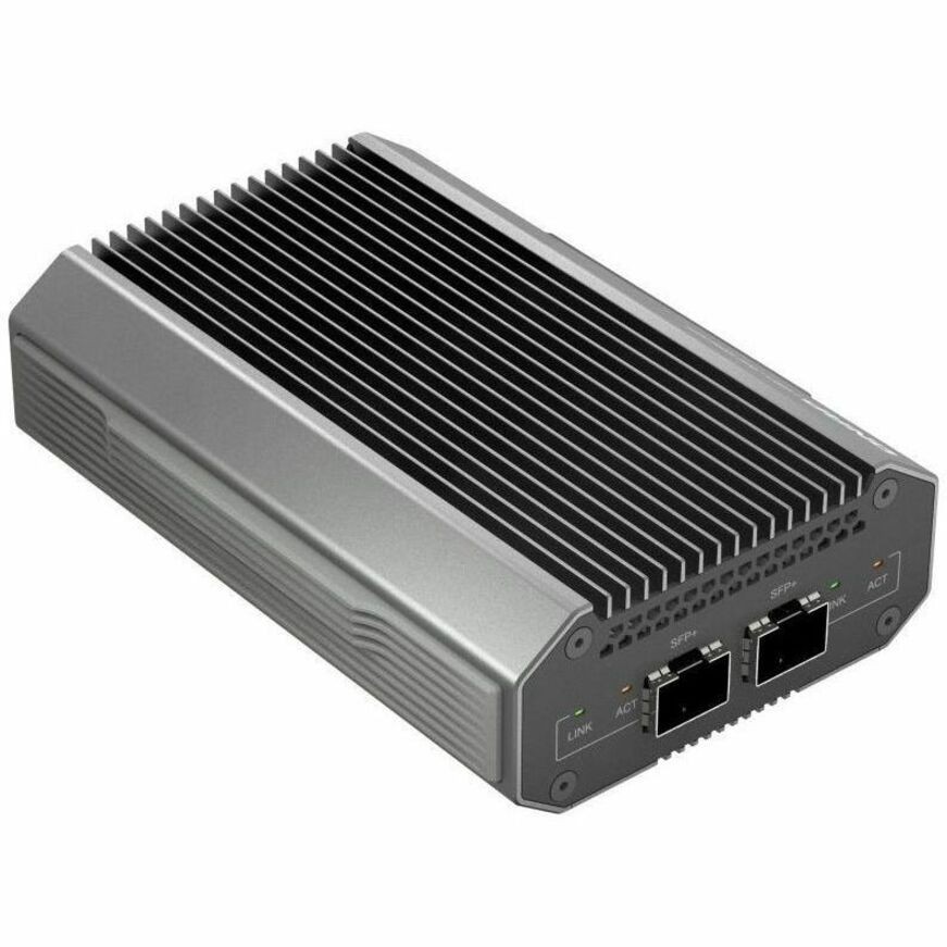 QNAP QNA-UC10G2SF 10Gigabit Ethernet Adapter for PC, Mac - 10GBase-X - SFP+ - Portable - Silver