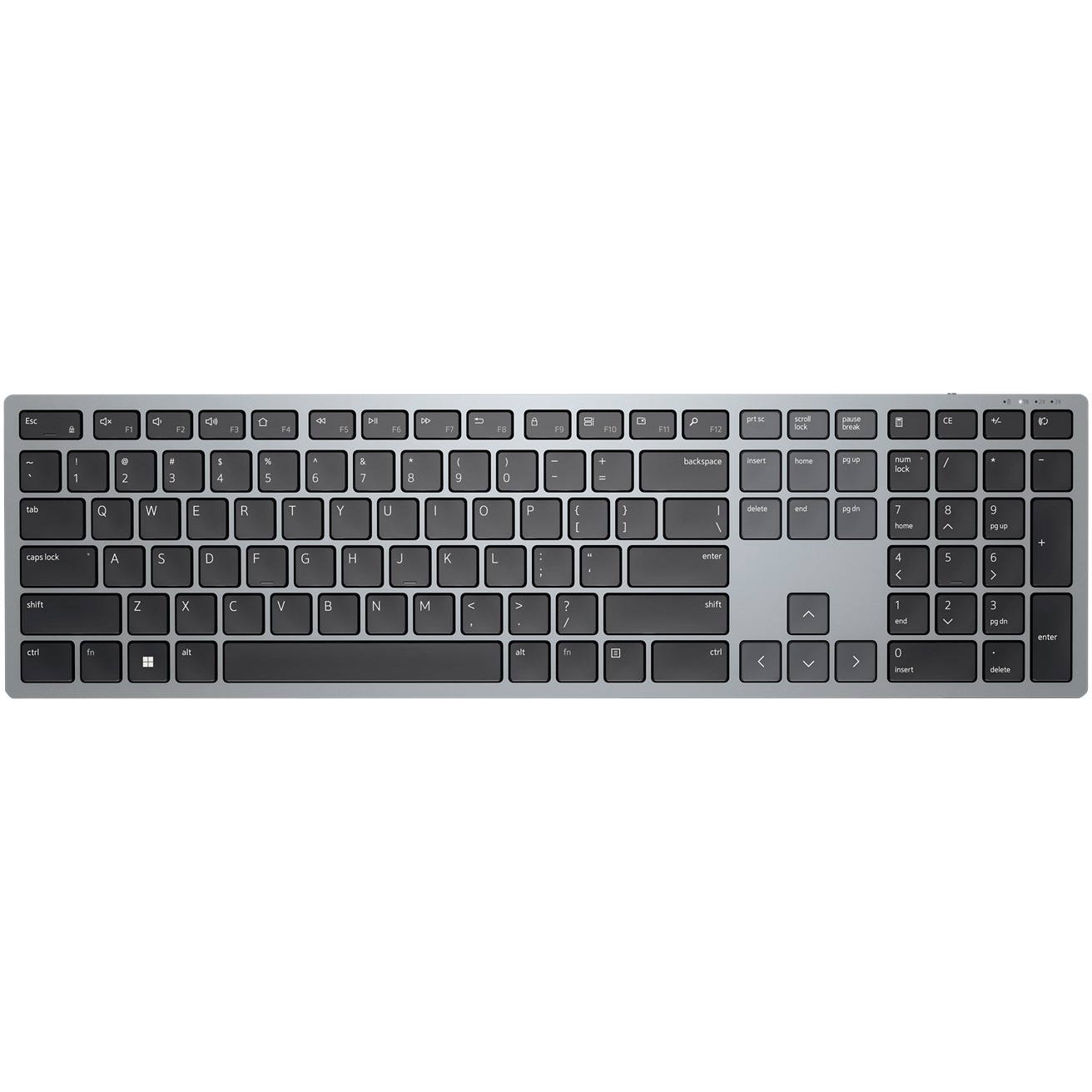Dell KB700 Keyboard - Wireless Connectivity - Nordic, Pan-Nordic - QWERTY Layout - Titanium Grey, Grey